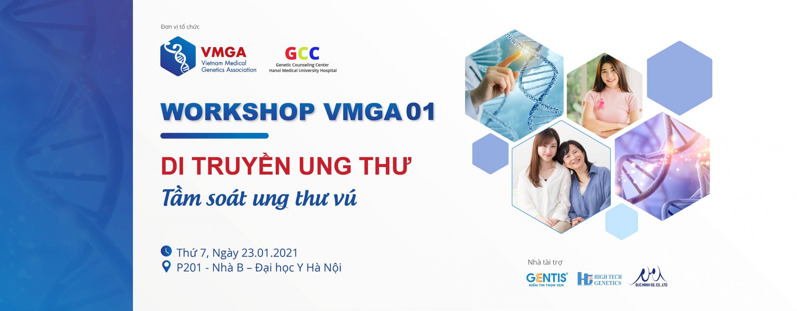 Workshop VMGA 01: Di truyền ung thư (Tầm soát ung thư vú) – Hội Di truyền Y học Việt Nam